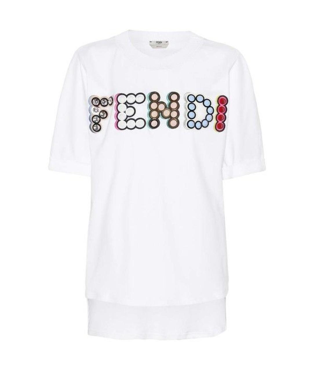 FENDI Белая футболка, фото 1