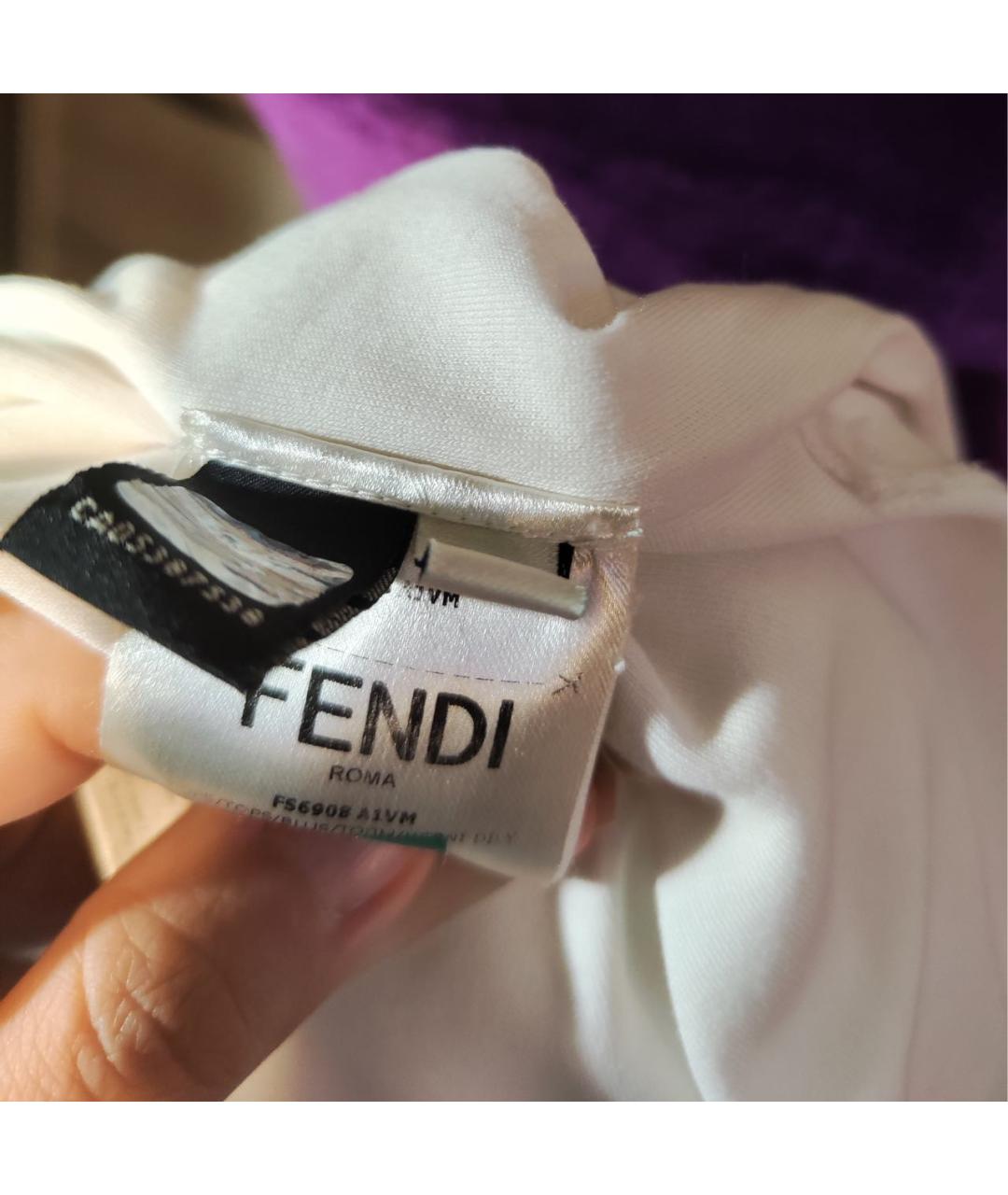 FENDI Белая футболка, фото 3