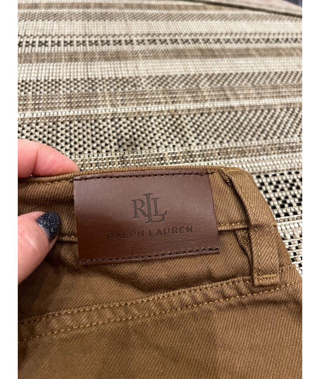 RALPH LAUREN Коричневая деним юбка макси, фото 6