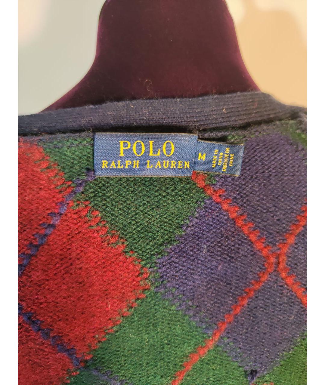 POLO RALPH LAUREN Мульти шерстяной кардиган, фото 3
