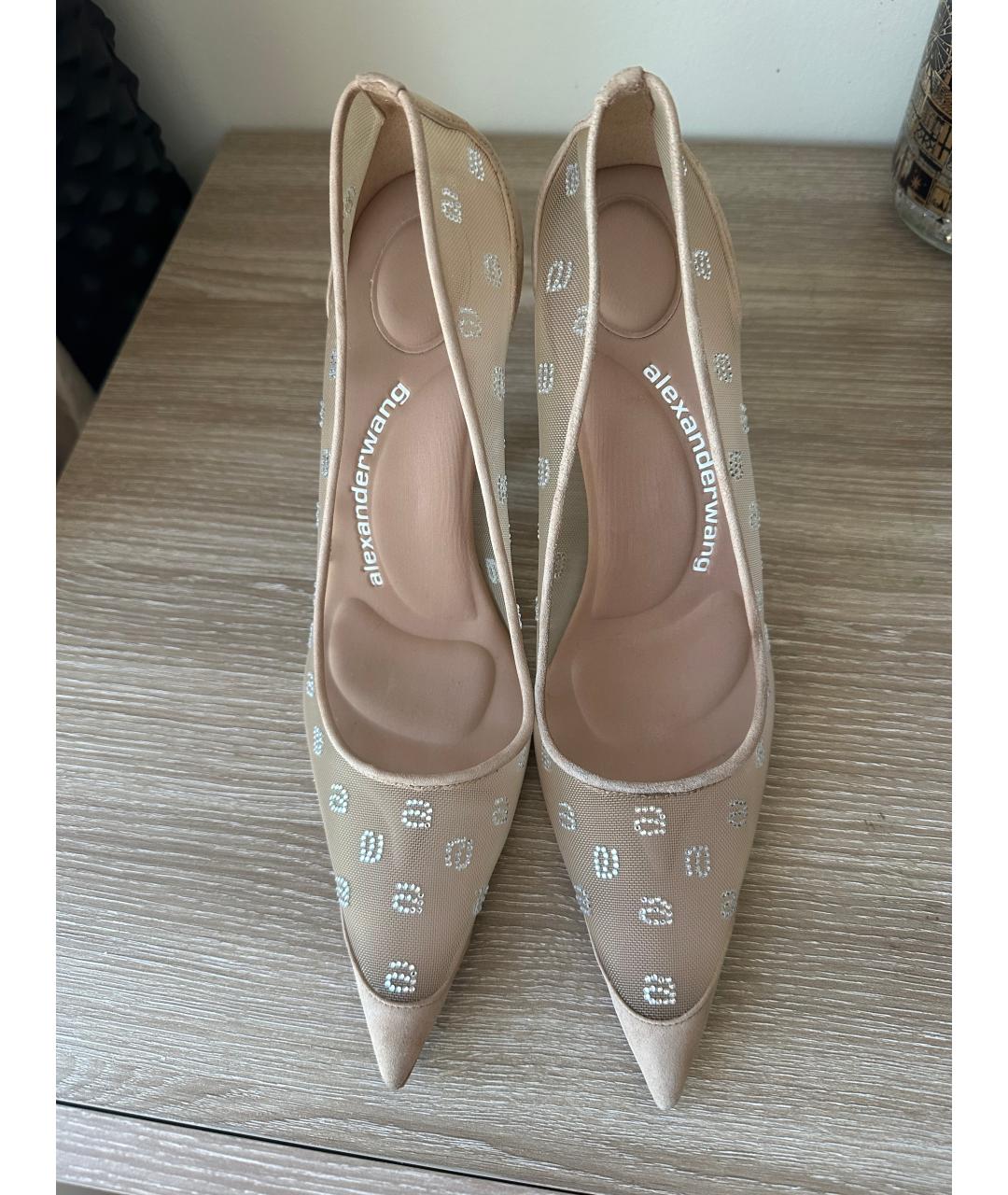 ALEXANDER WANG Бежевые замшевые туфли, фото 3