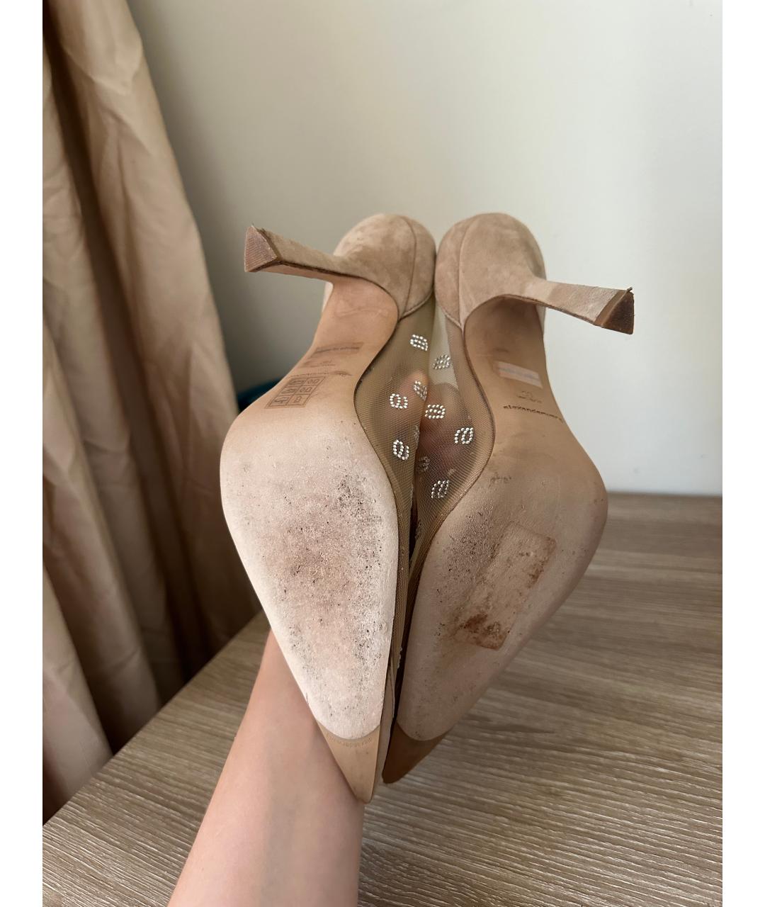 ALEXANDER WANG Бежевые замшевые туфли, фото 5