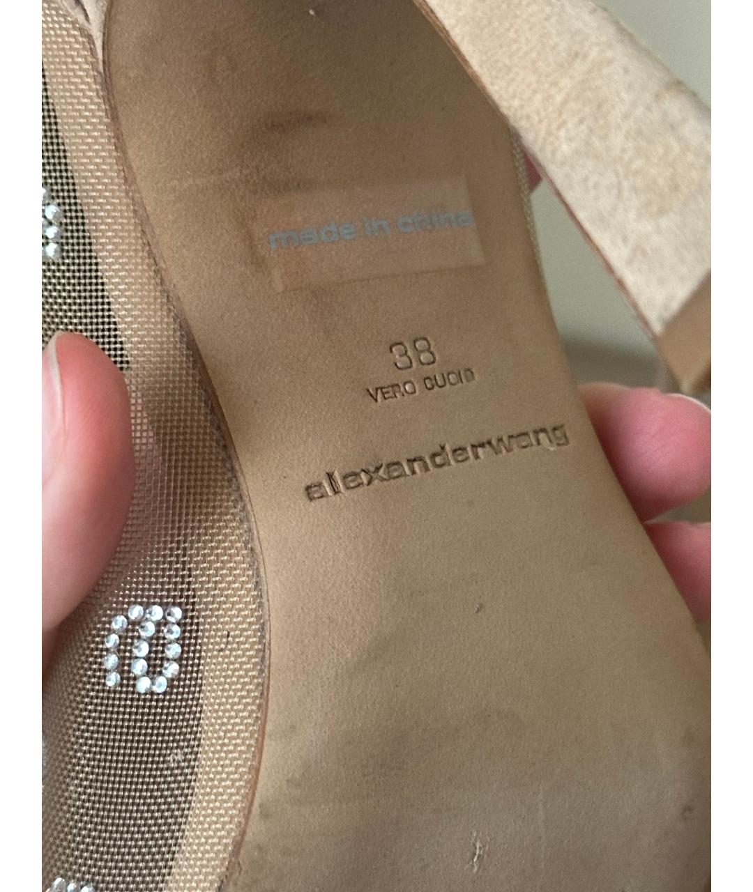 ALEXANDER WANG Бежевые замшевые туфли, фото 7