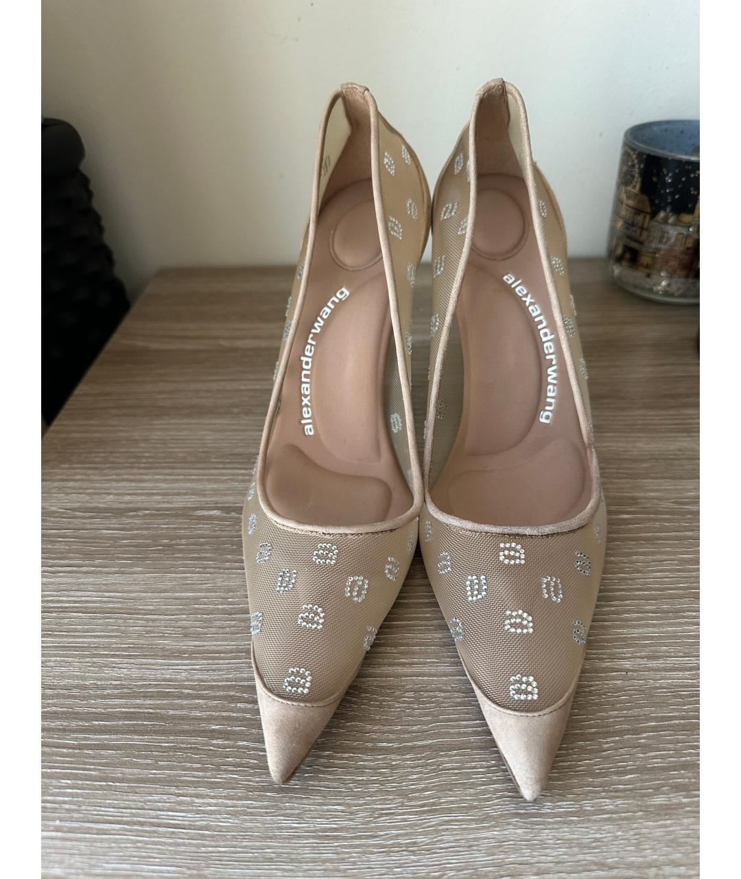 ALEXANDER WANG Бежевые замшевые туфли, фото 2