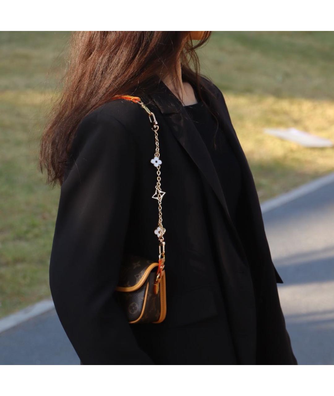 LOUIS VUITTON Коричневая кожаная сумка через плечо, фото 3