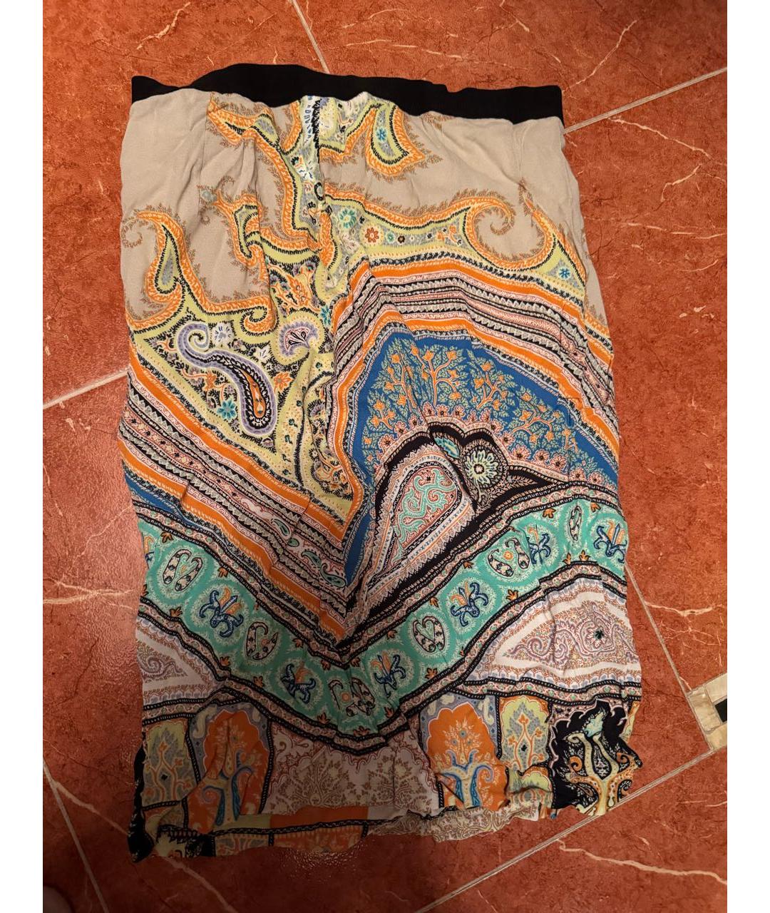 ETRO Мульти вискозная юбка миди, фото 4