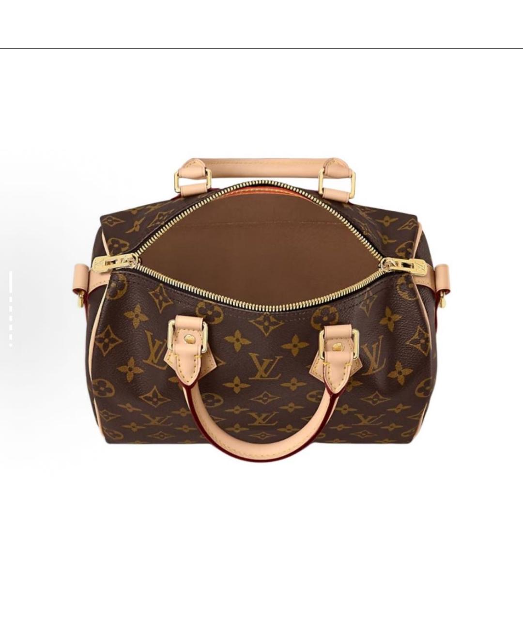 LOUIS VUITTON Коричневая кожаная сумка тоут, фото 3