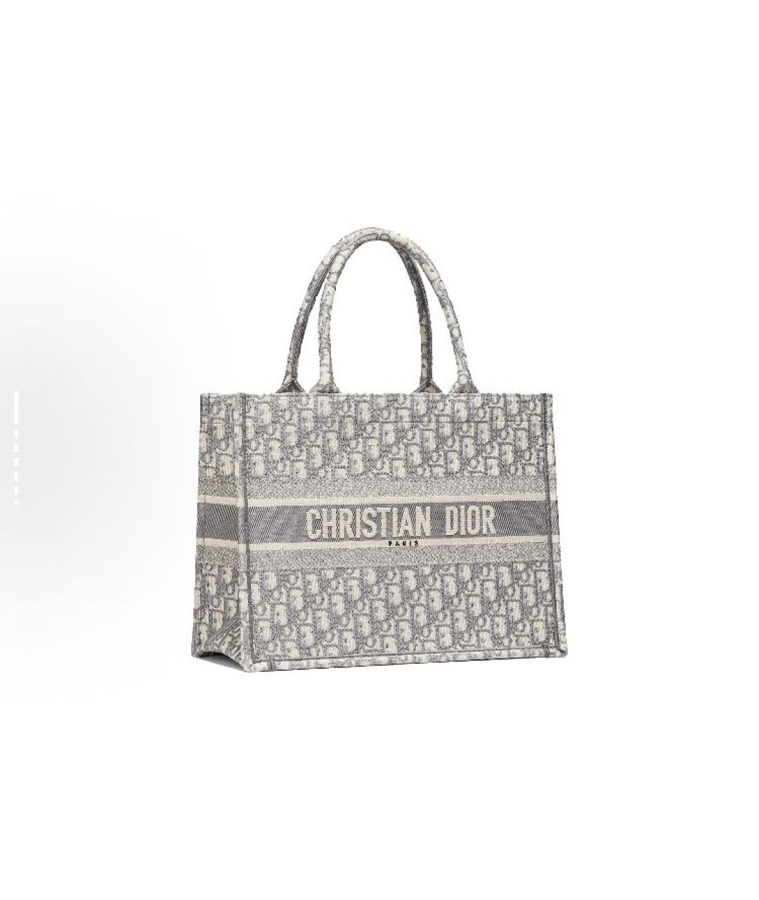CHRISTIAN DIOR Бежевая тканевая сумка тоут, фото 2