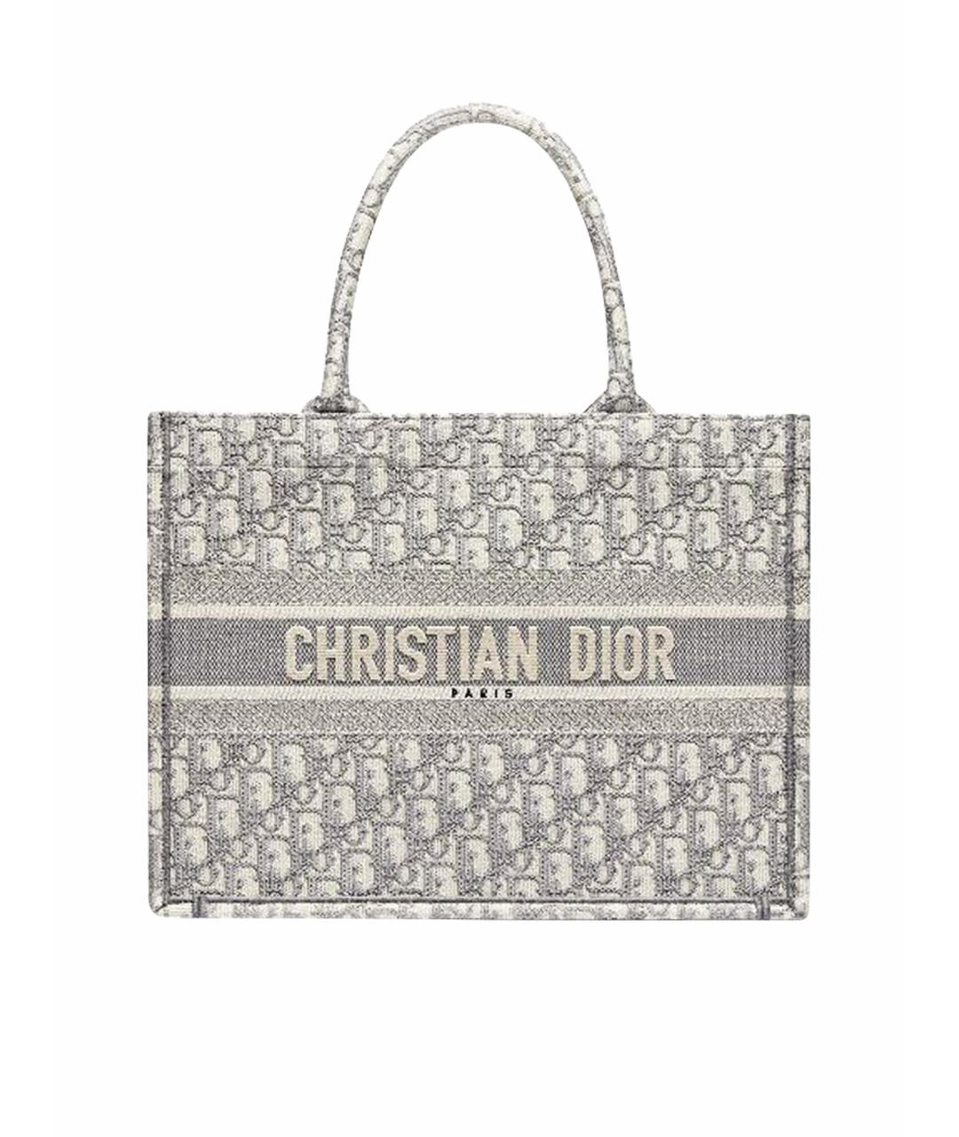 CHRISTIAN DIOR Бежевая тканевая сумка тоут, фото 1