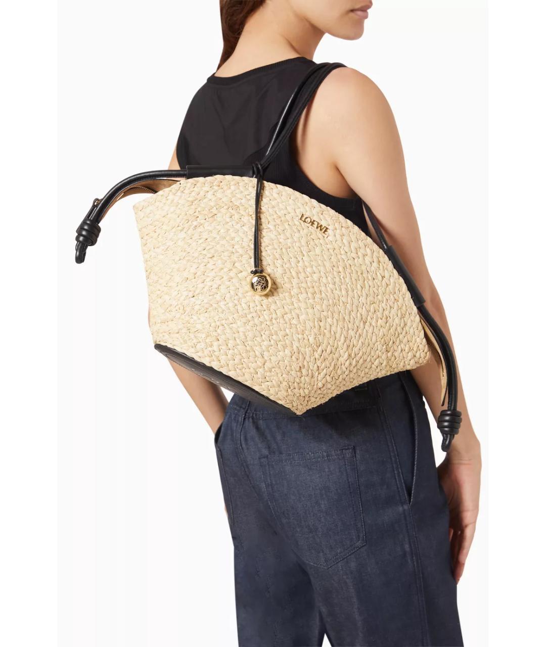 LOEWE Бежевая сумка тоут, фото 6