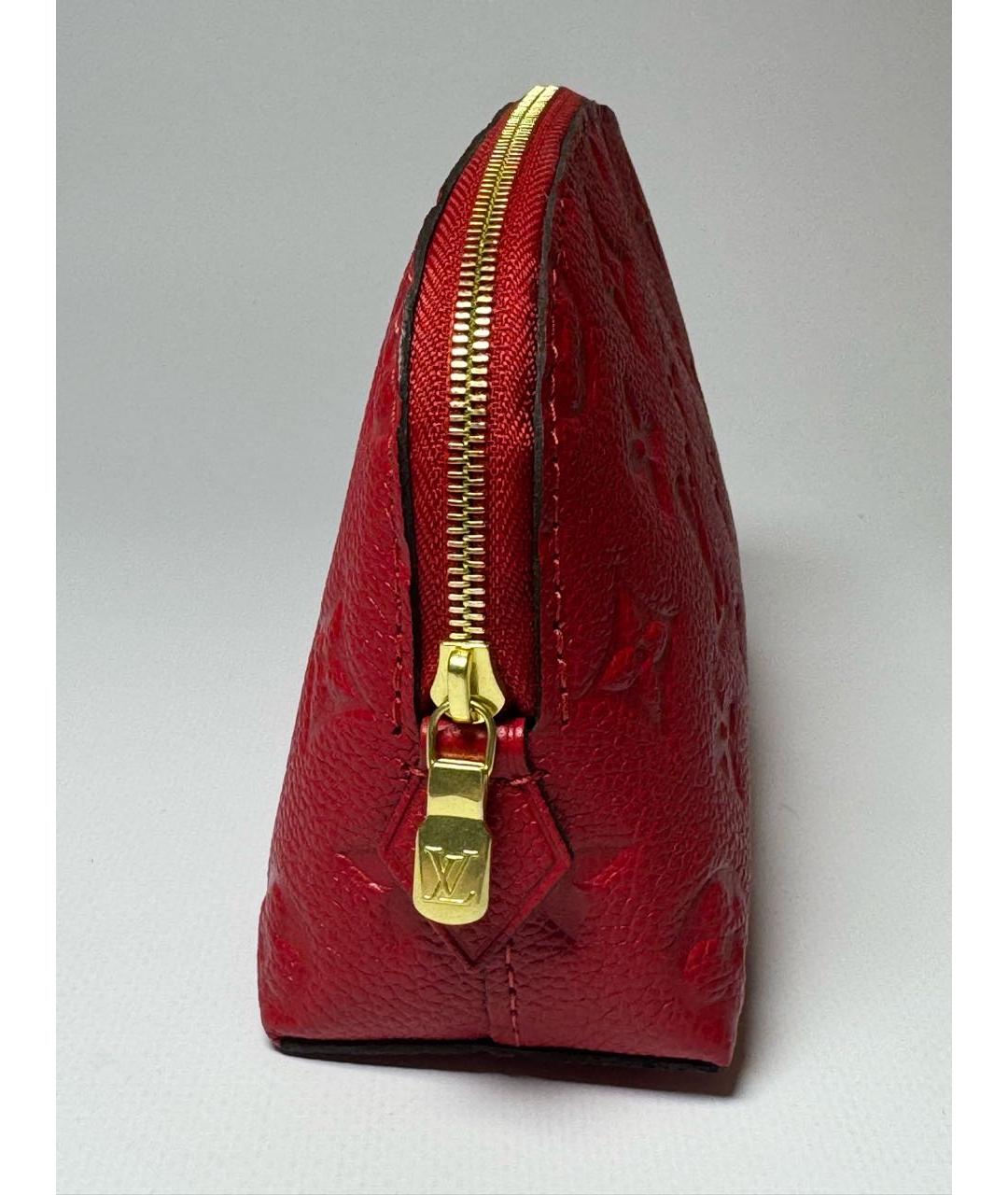 LOUIS VUITTON Красная кожаная косметичка, фото 2