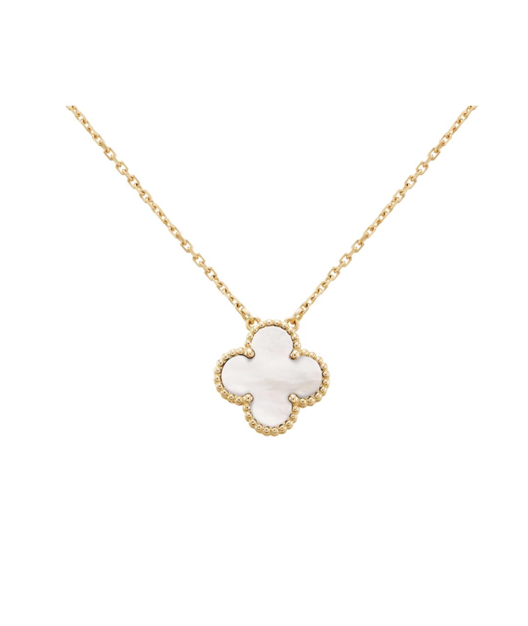 VAN CLEEF & ARPELS Белая подвеска из желтого золота, фото 1
