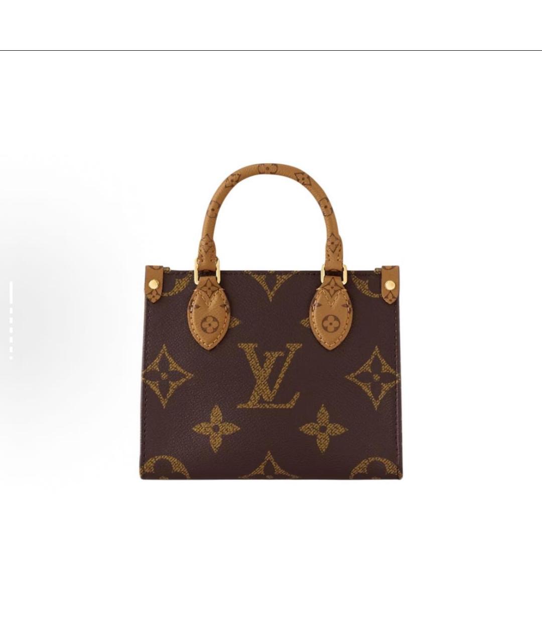 LOUIS VUITTON Коричневая сумка с короткими ручками, фото 5