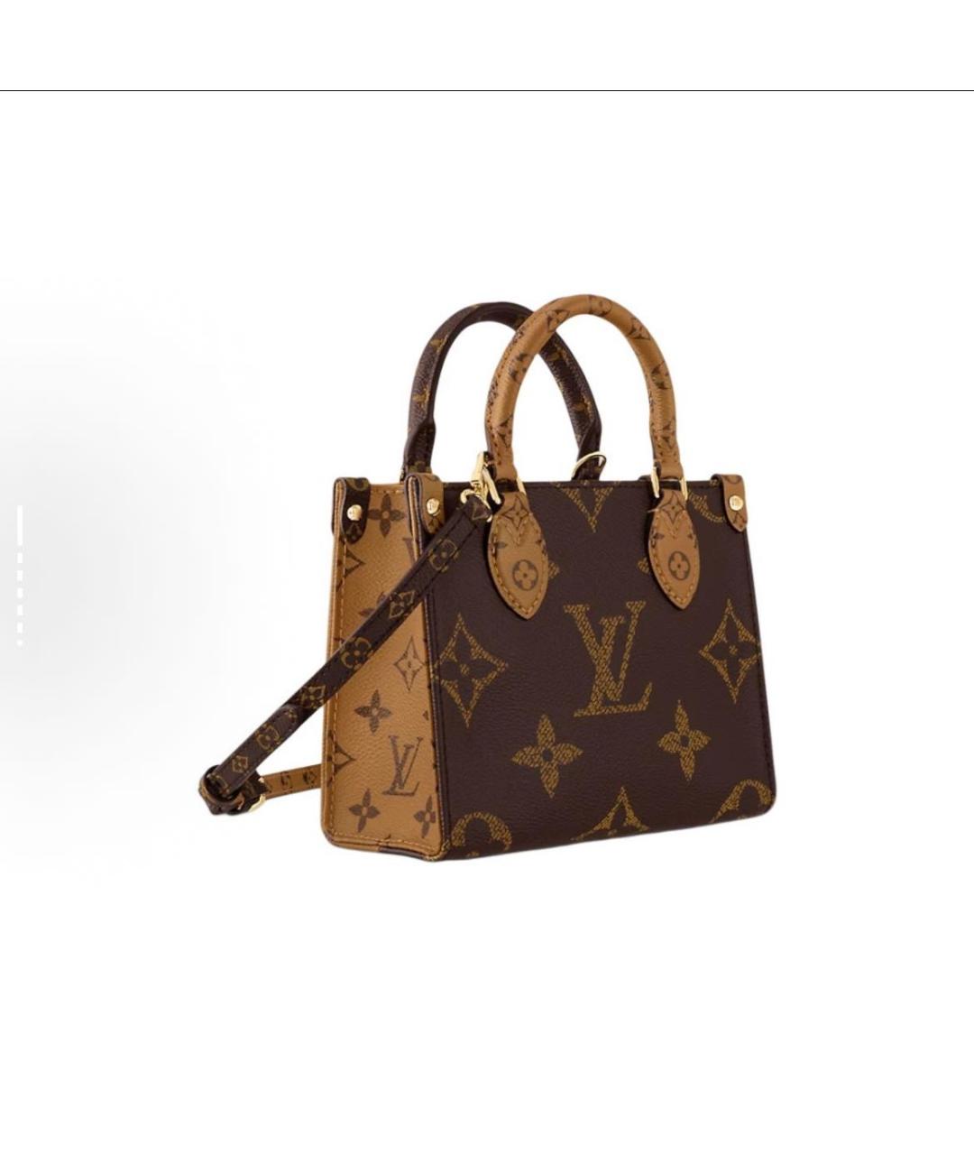 LOUIS VUITTON Коричневая сумка с короткими ручками, фото 3
