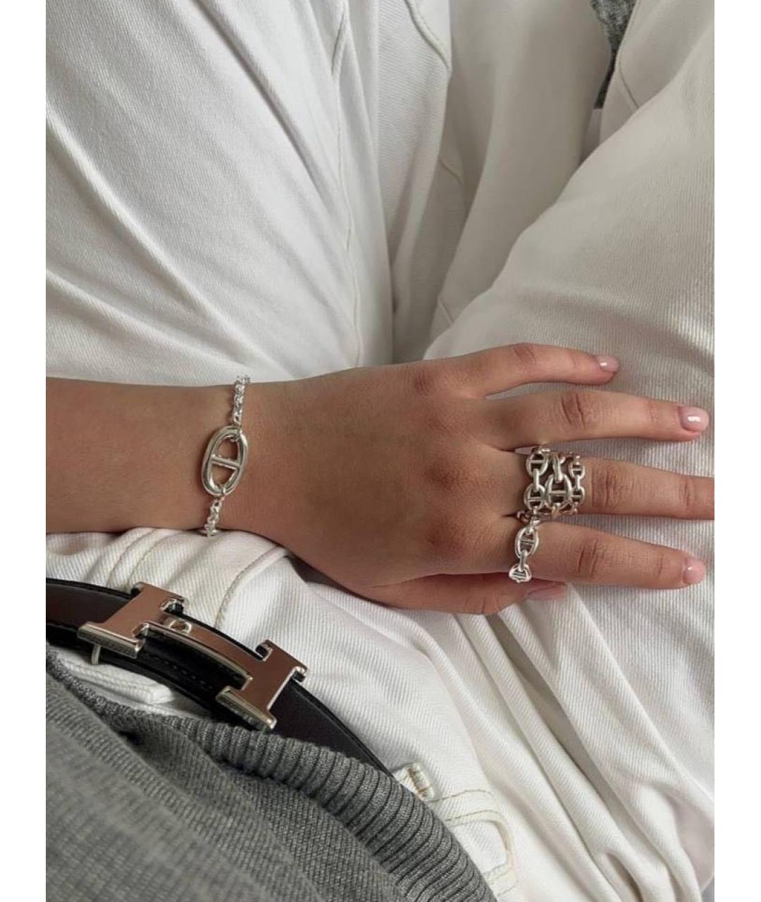 HERMES Серебряное серебряное кольцо, фото 3