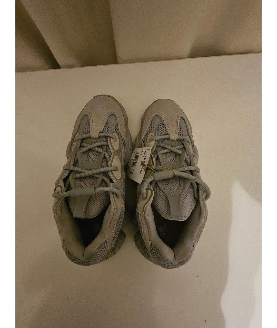 ADIDAS YEEZY Бежевые кожаные кроссовки, фото 2