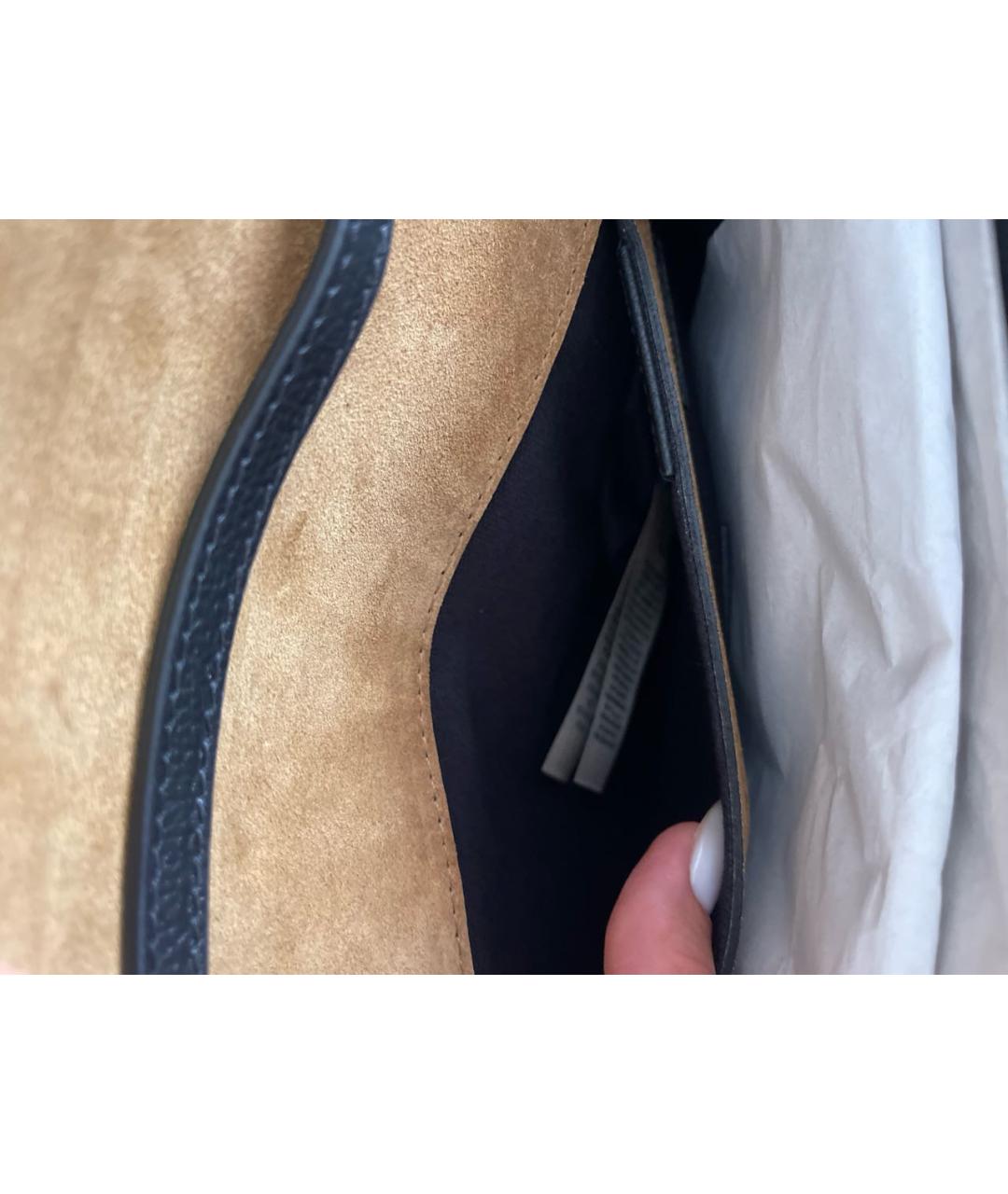 BURBERRY Черная кожаная сумка через плечо, фото 9