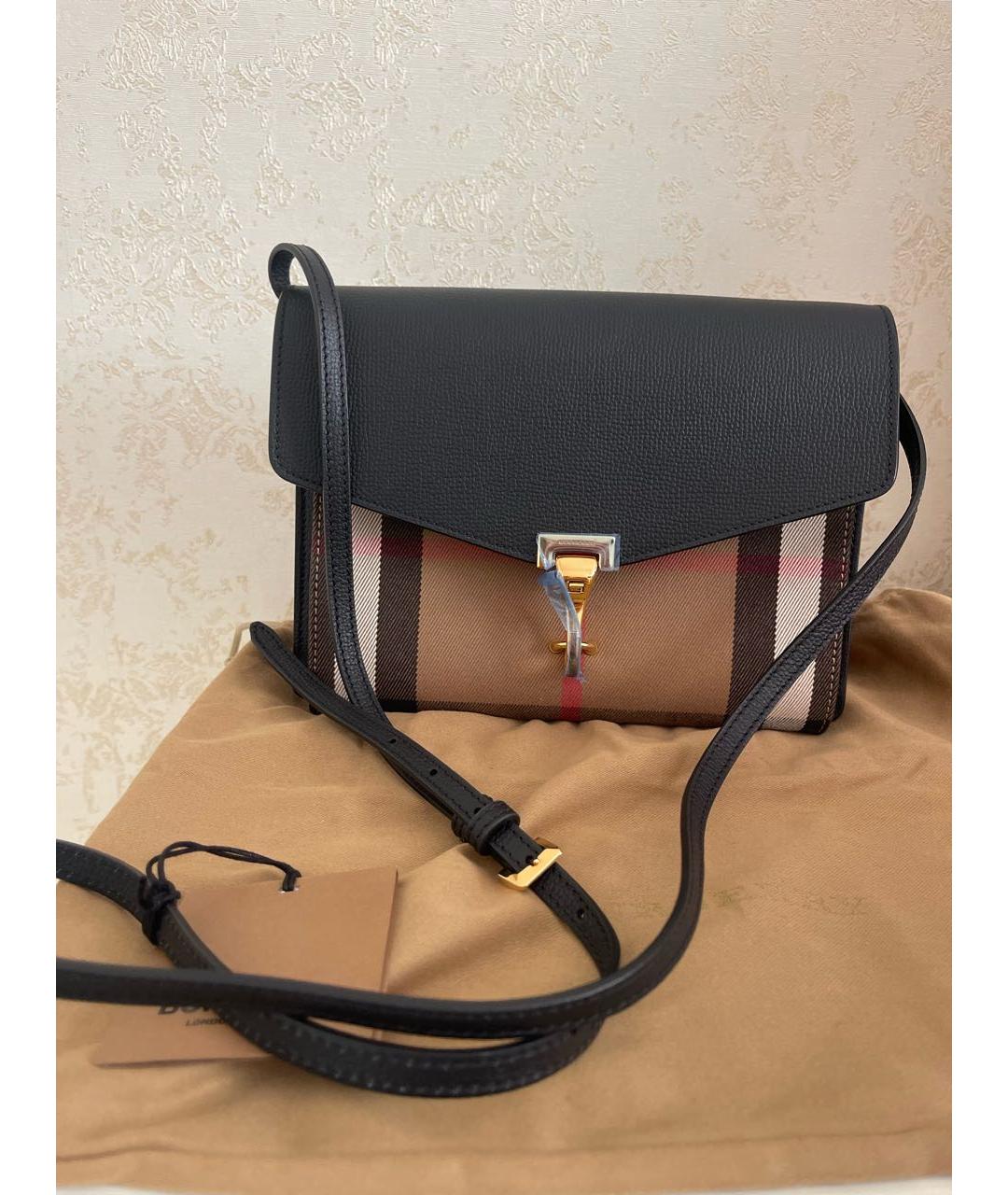 BURBERRY Черная кожаная сумка через плечо, фото 2