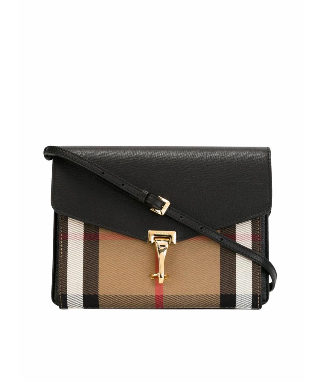 BURBERRY Черная кожаная сумка через плечо, фото 1