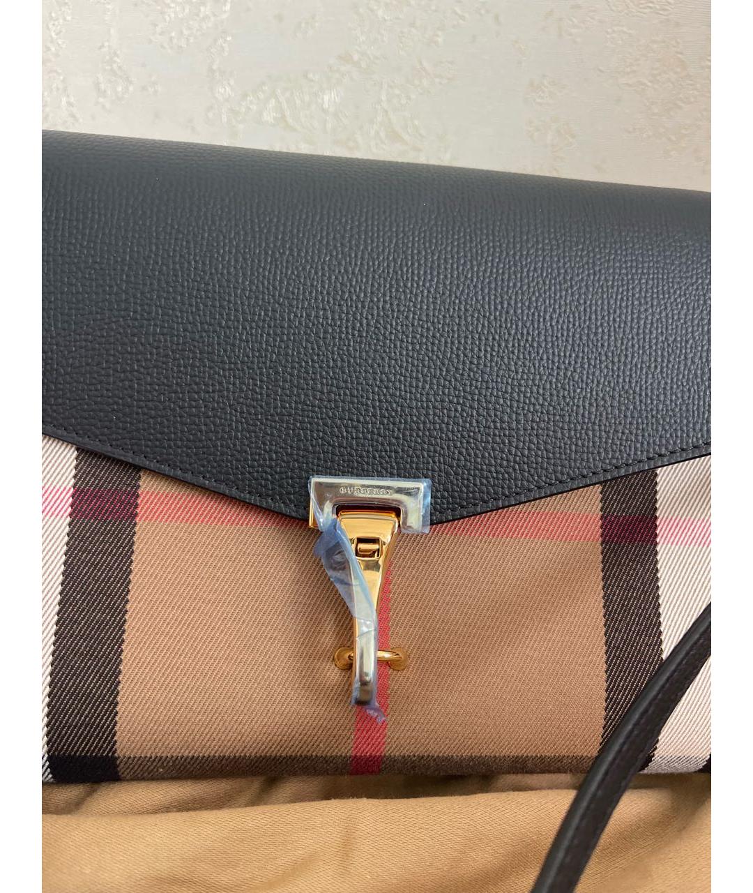 BURBERRY Черная кожаная сумка через плечо, фото 3