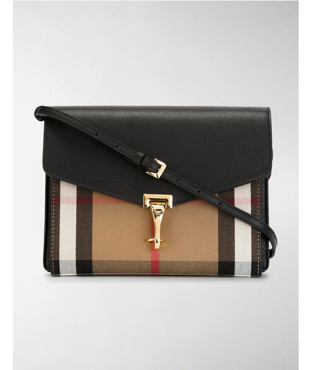 BURBERRY Черная кожаная сумка через плечо, фото 10