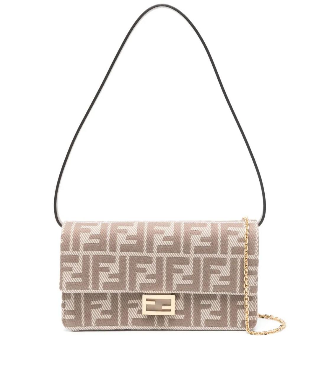 FENDI Бежевый кожаный кошелек, фото 1