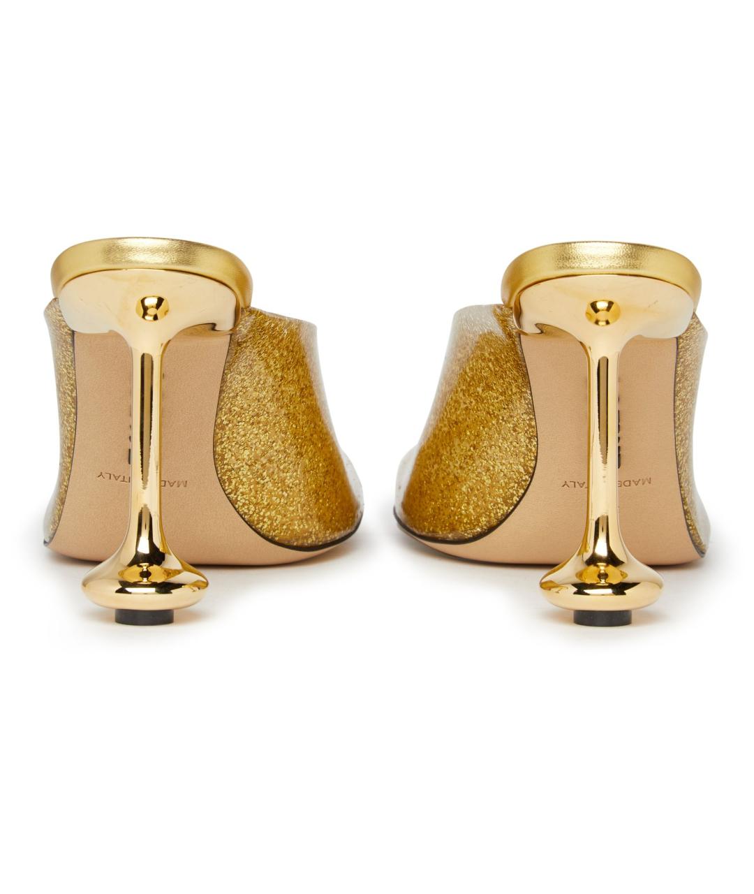 LOEWE Золотые мюли, фото 3