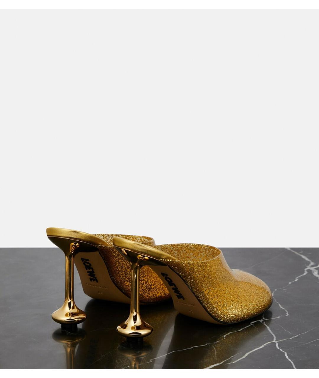 LOEWE Золотые мюли, фото 8