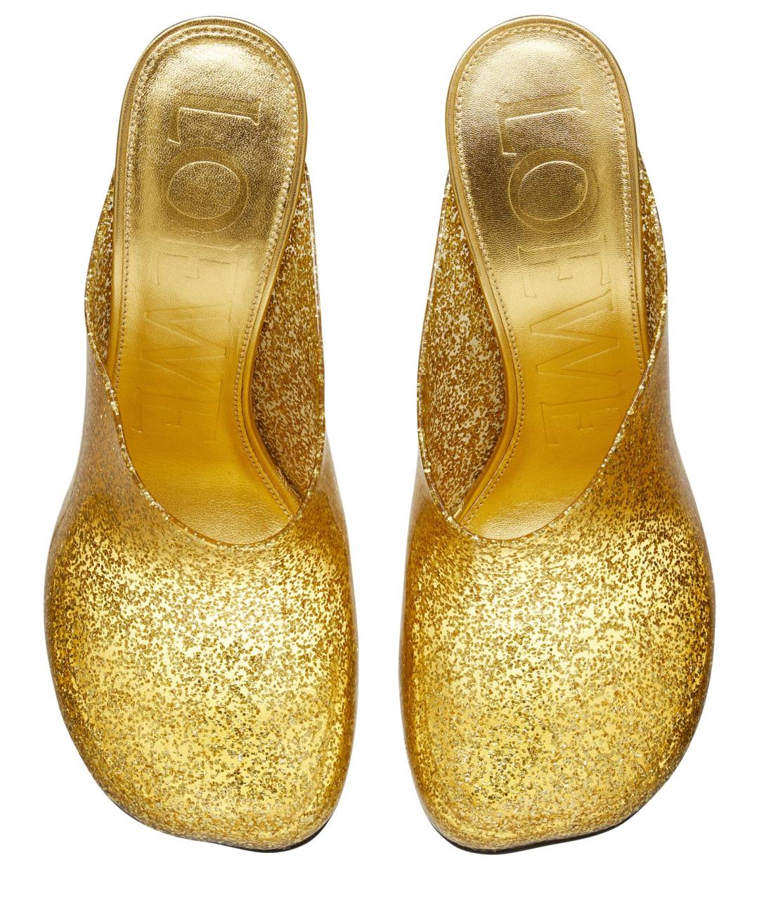 LOEWE Золотые мюли, фото 4