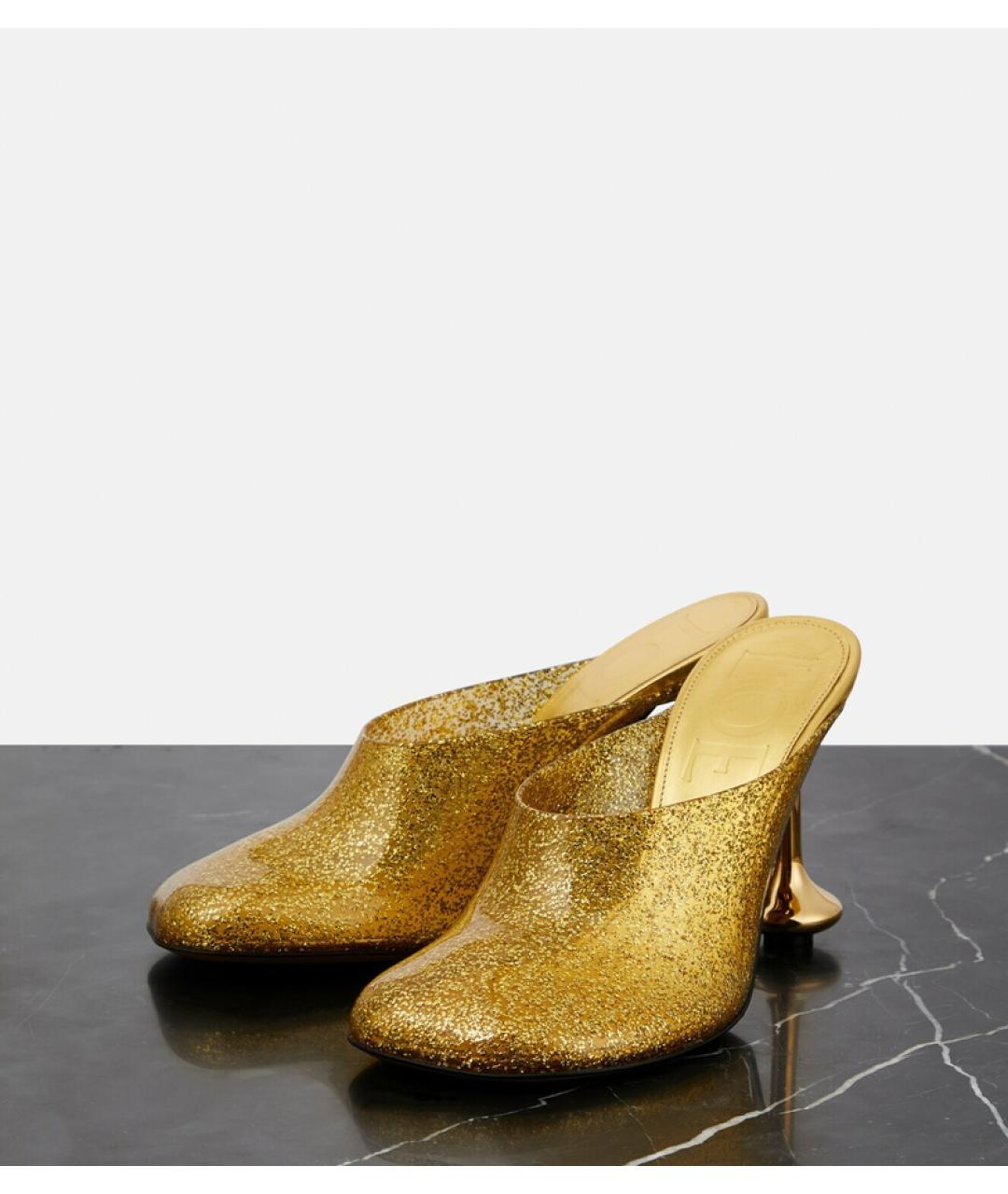 LOEWE Золотые мюли, фото 7