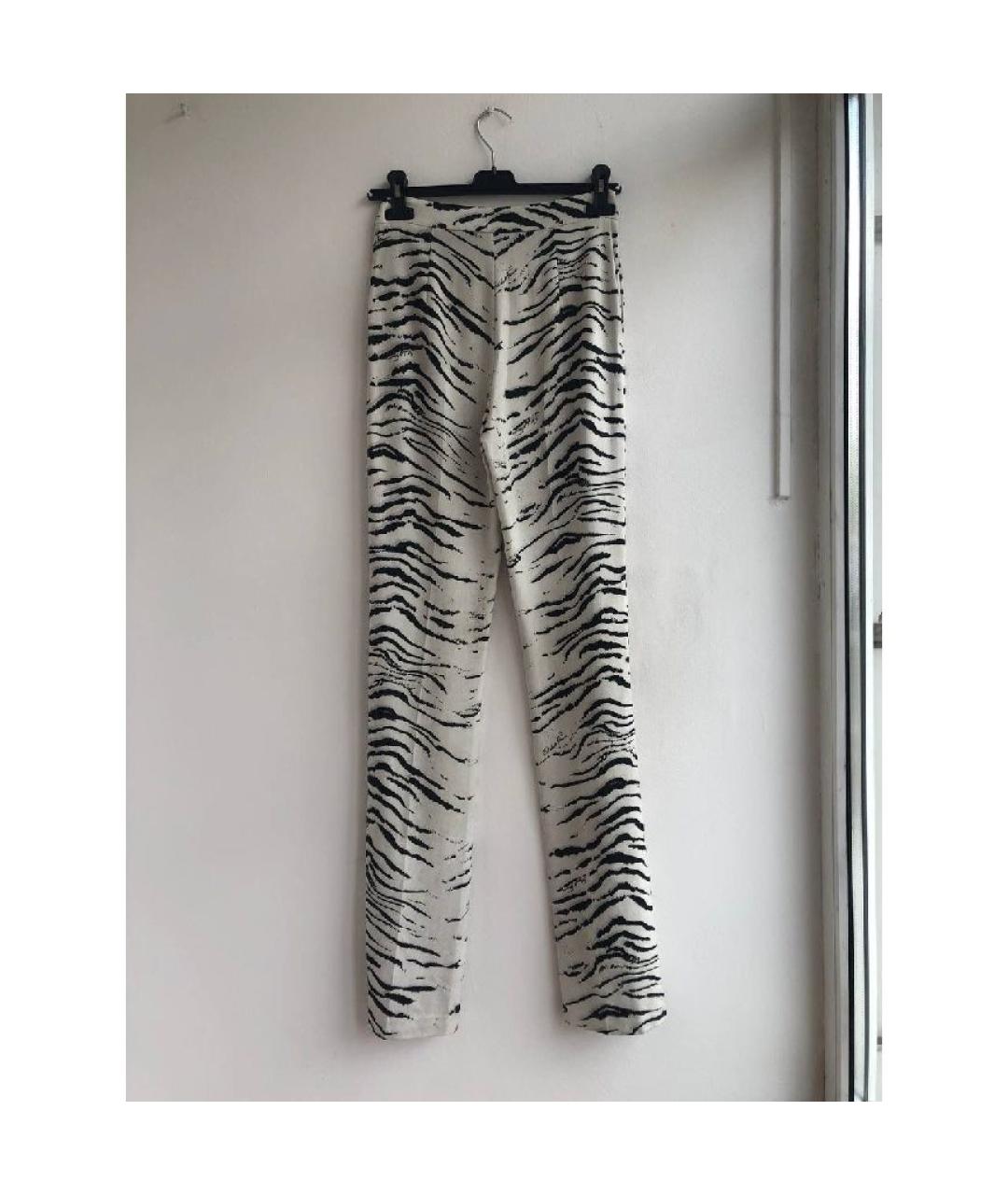 ELISABETTA FRANCHI Мульти вискозные прямые брюки, фото 5
