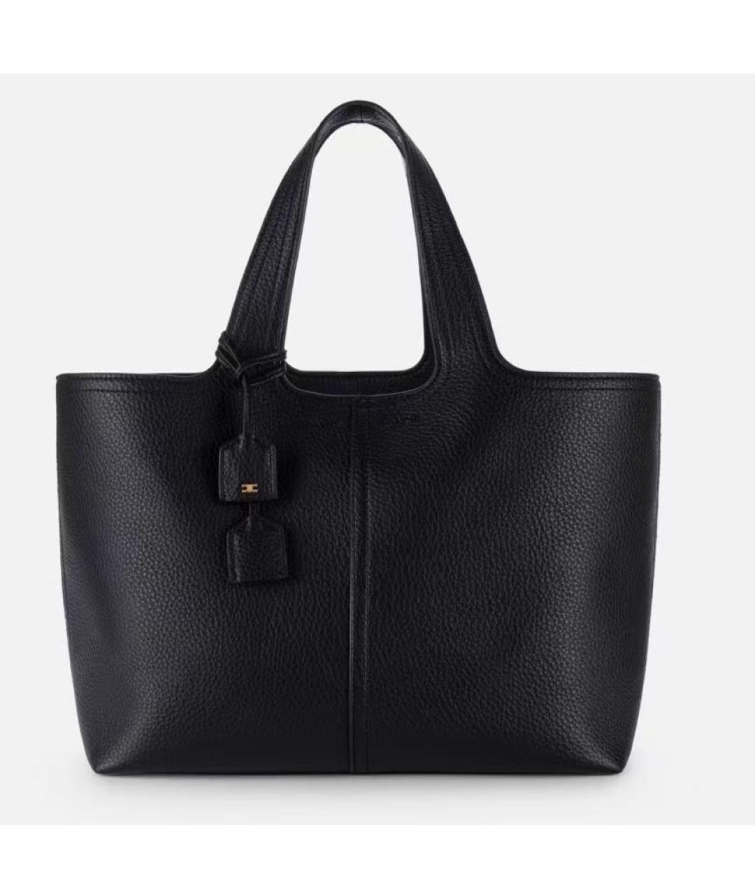 ELISABETTA FRANCHI Черная сумка тоут из искусственной кожи, фото 8