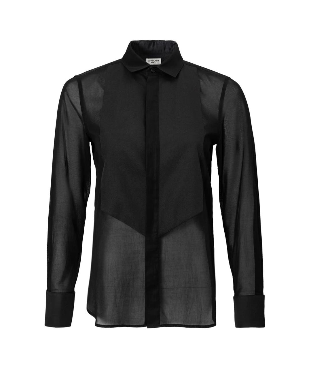 SAINT LAURENT Черная хлопковая рубашка, фото 1