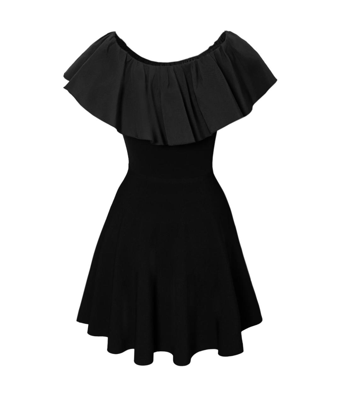 VALENTINO Черное вискозное повседневное платье, фото 2