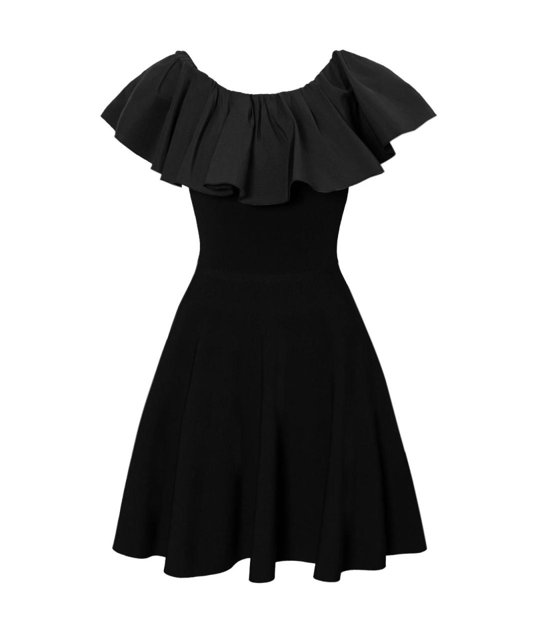 VALENTINO Черное вискозное повседневное платье, фото 1
