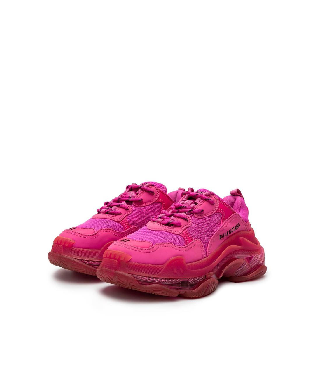 BALENCIAGA Розовые текстильные кроссовки, фото 2