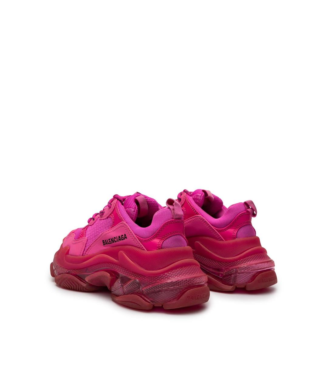 BALENCIAGA Розовые текстильные кроссовки, фото 4