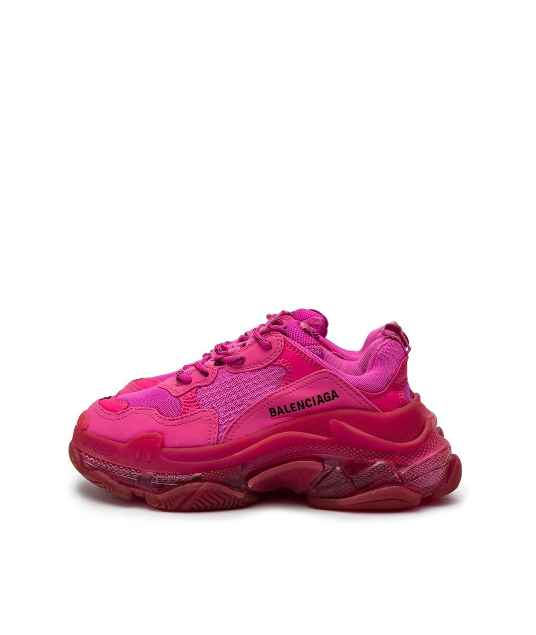 BALENCIAGA Розовые текстильные кроссовки, фото 3