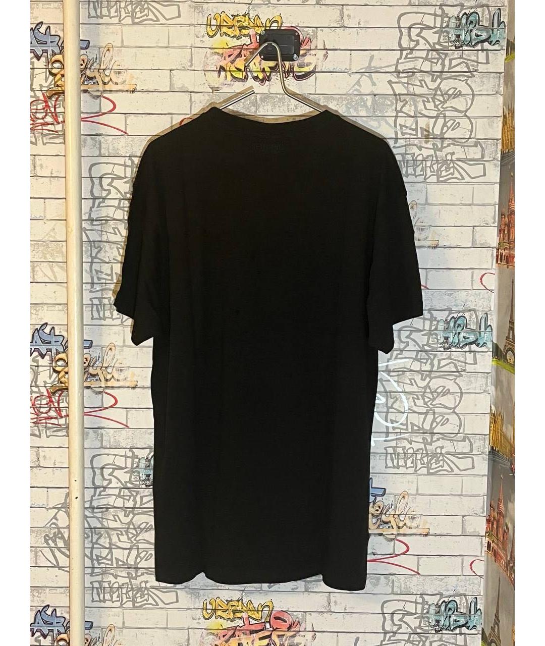 VETEMENTS Черная хлопковая футболка, фото 2