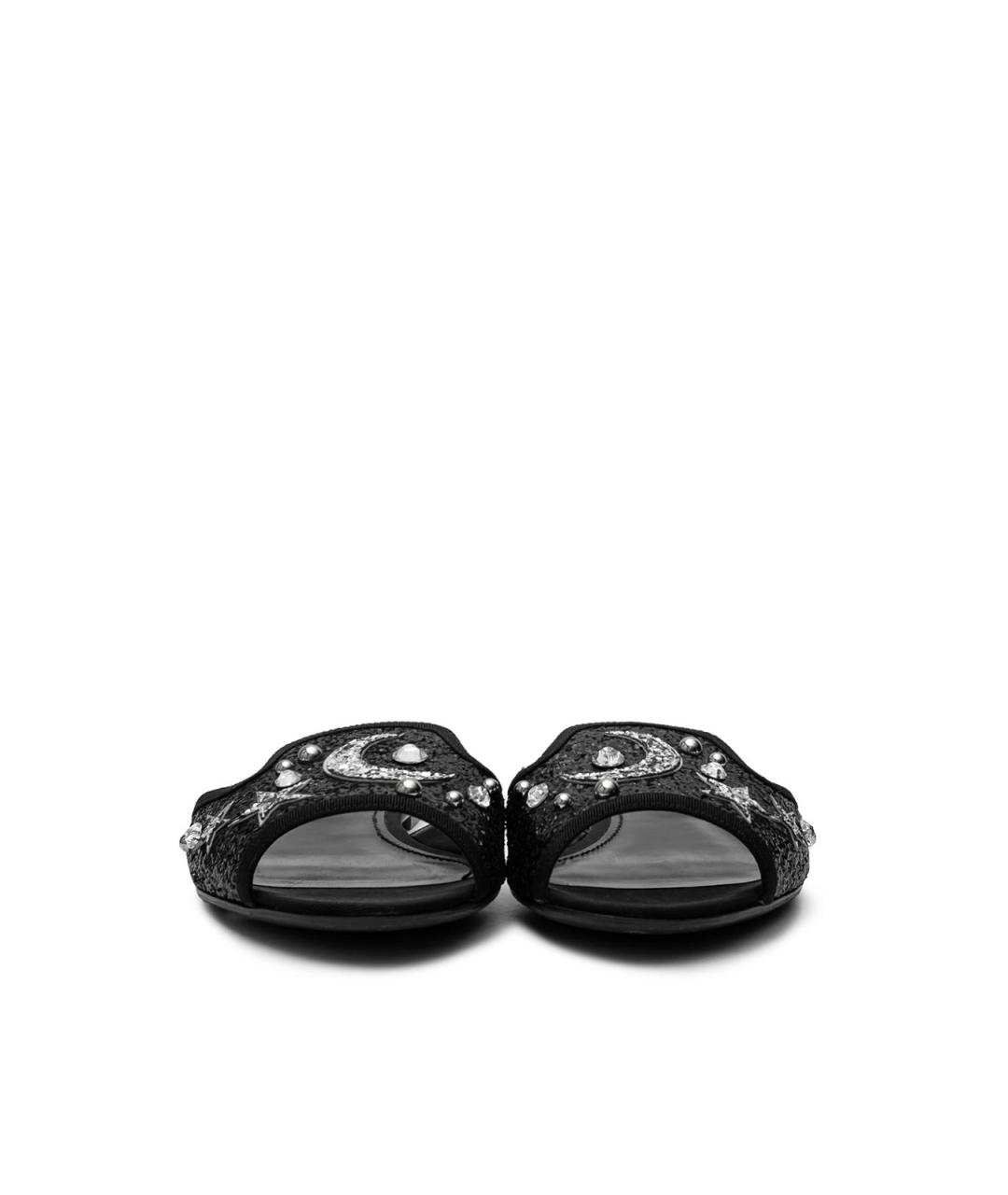DOLCE&GABBANA Черные шлепанцы, фото 4