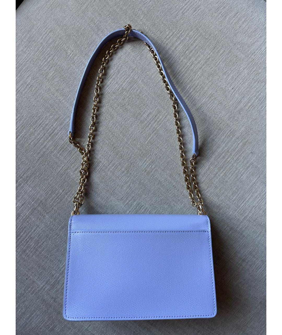 FURLA Фиолетовая кожаная сумка через плечо, фото 4