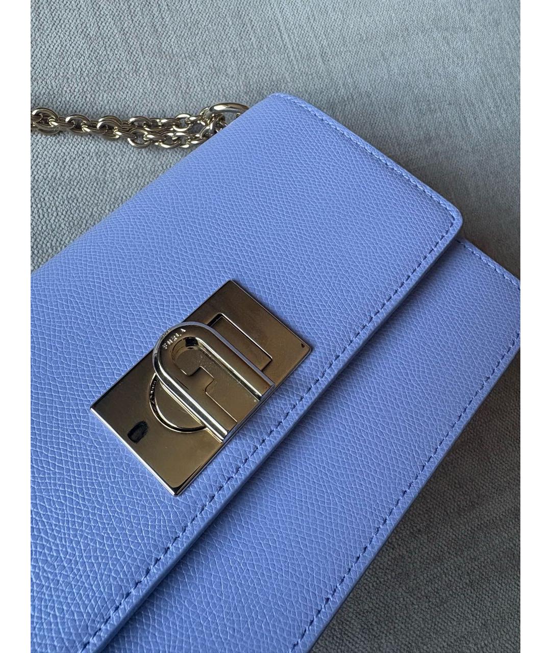 FURLA Фиолетовая кожаная сумка через плечо, фото 3