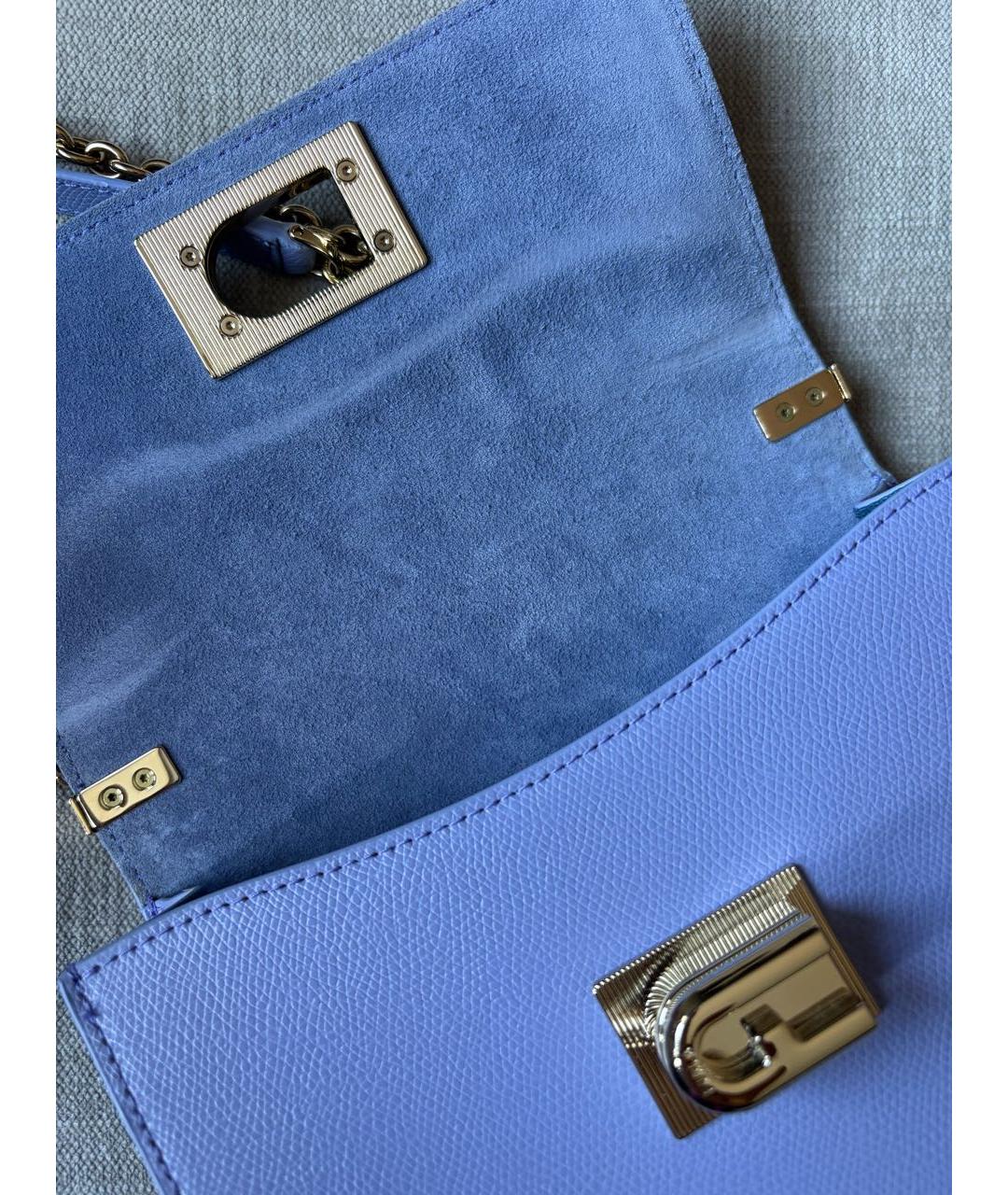 FURLA Фиолетовая кожаная сумка через плечо, фото 5