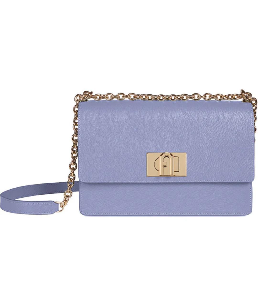 FURLA Фиолетовая кожаная сумка через плечо, фото 1