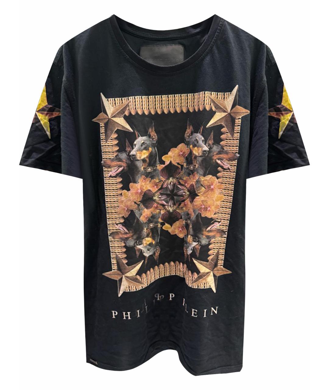 PHILIPP PLEIN Черная хлопковая футболка, фото 1