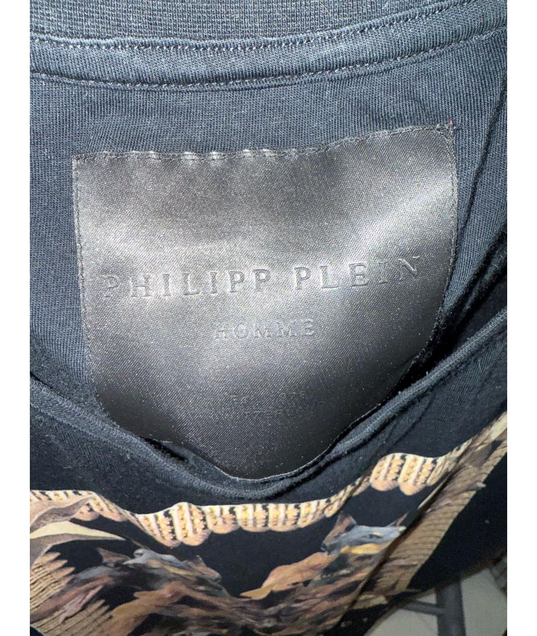 PHILIPP PLEIN Черная хлопковая футболка, фото 3