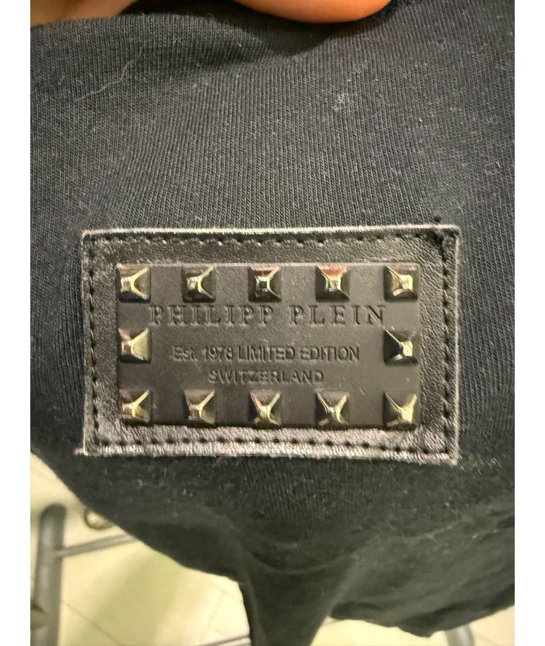 PHILIPP PLEIN Черная хлопковая футболка, фото 4