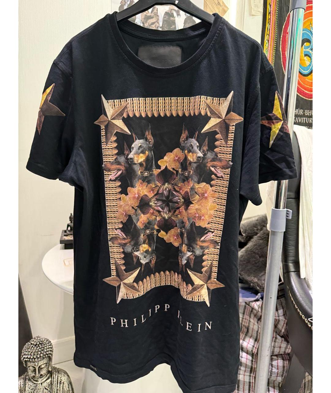 PHILIPP PLEIN Черная хлопковая футболка, фото 6