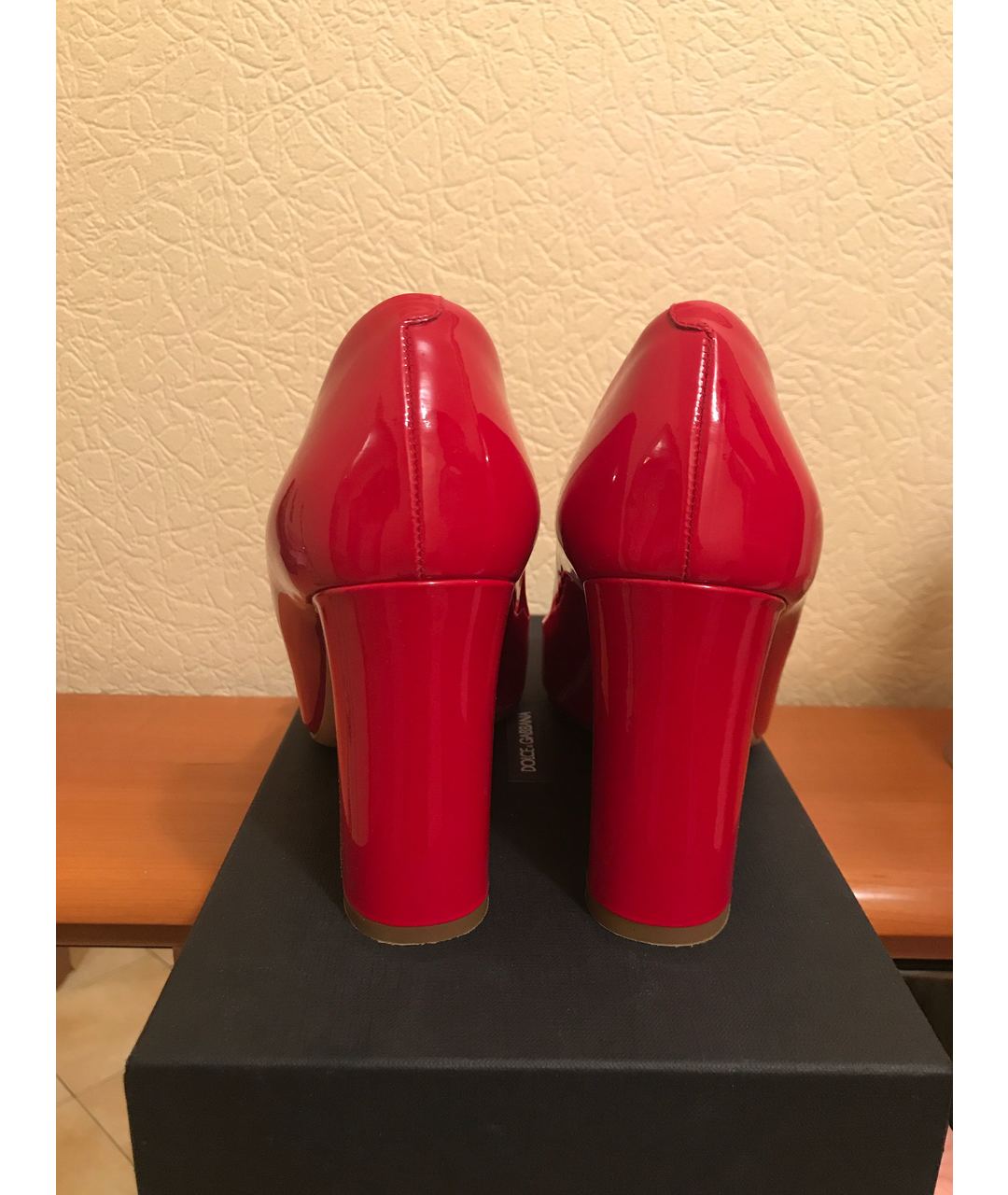 DOLCE&GABBANA Красные туфли из лакированной кожи, фото 4