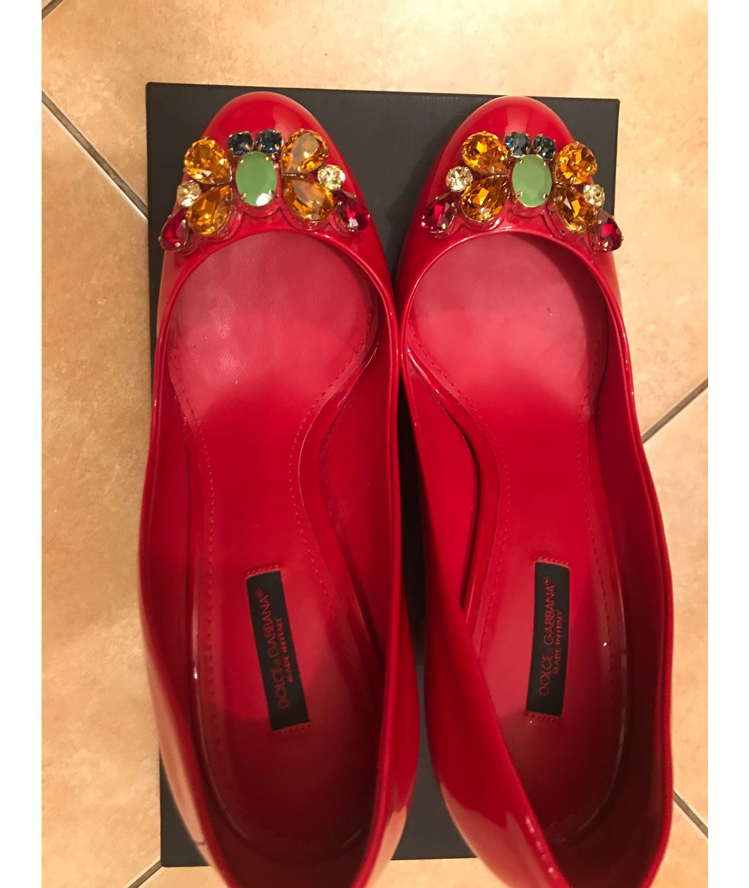 DOLCE&GABBANA Красные туфли из лакированной кожи, фото 3